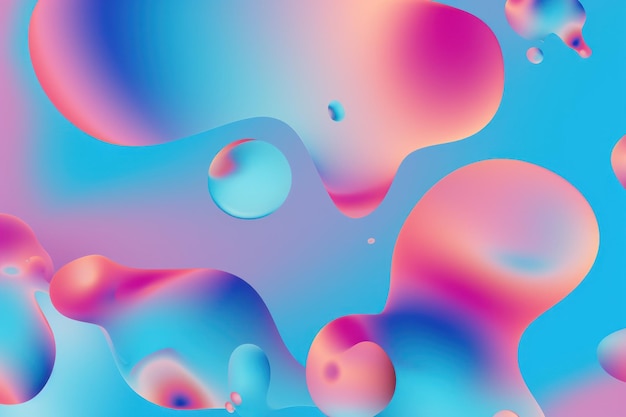 Meticulously crafted biomorphic bubble backgrounds where vibrant and iridescent biomorphic bubbles