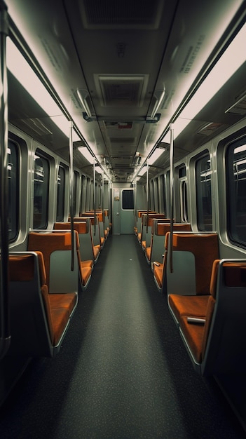 Metro train interior