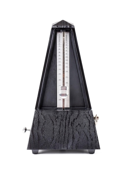 Photo metronome in action isolated and on a plain background