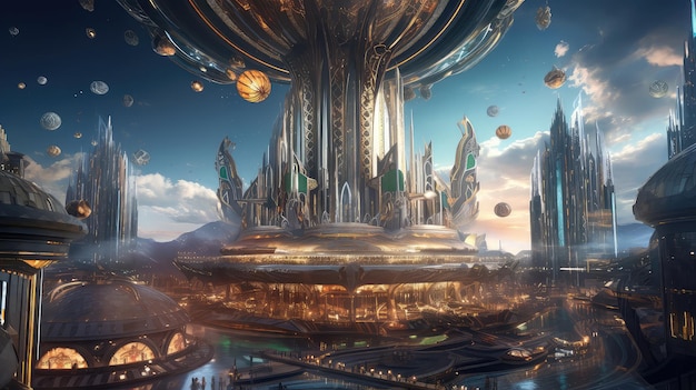 Мегаполис украшен акварельной иллюстрацией неоновых огней
