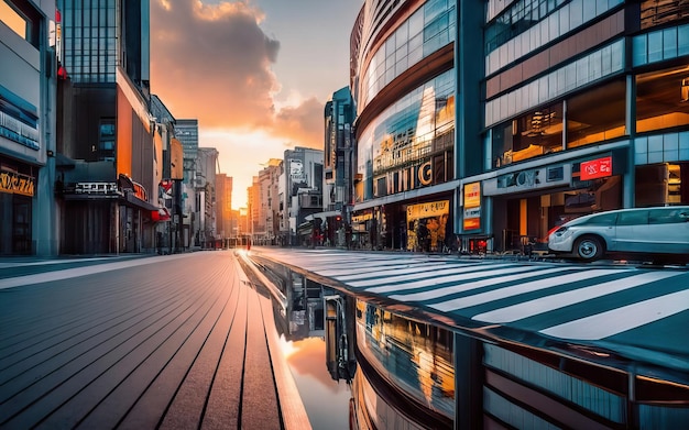 Metropolis city with tall buildings during daytime