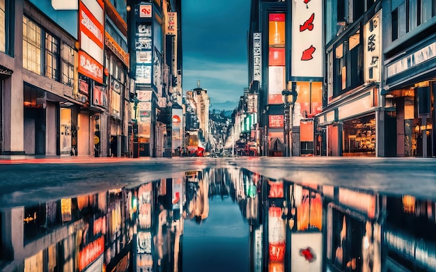 Metropolis city with tall buildings during daytime