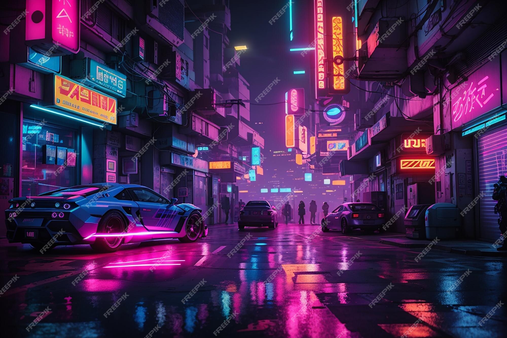 Premium AI Image | Metropolis Cyberpunk Symphony