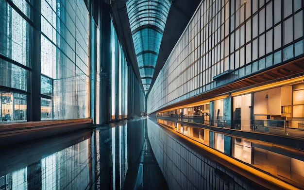 Metropoolstad met hoge gebouwen overdag