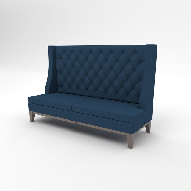 Meubilair voor moderne kamer interieur Comfortabele sofa op witte achtergrond 3D-rendering