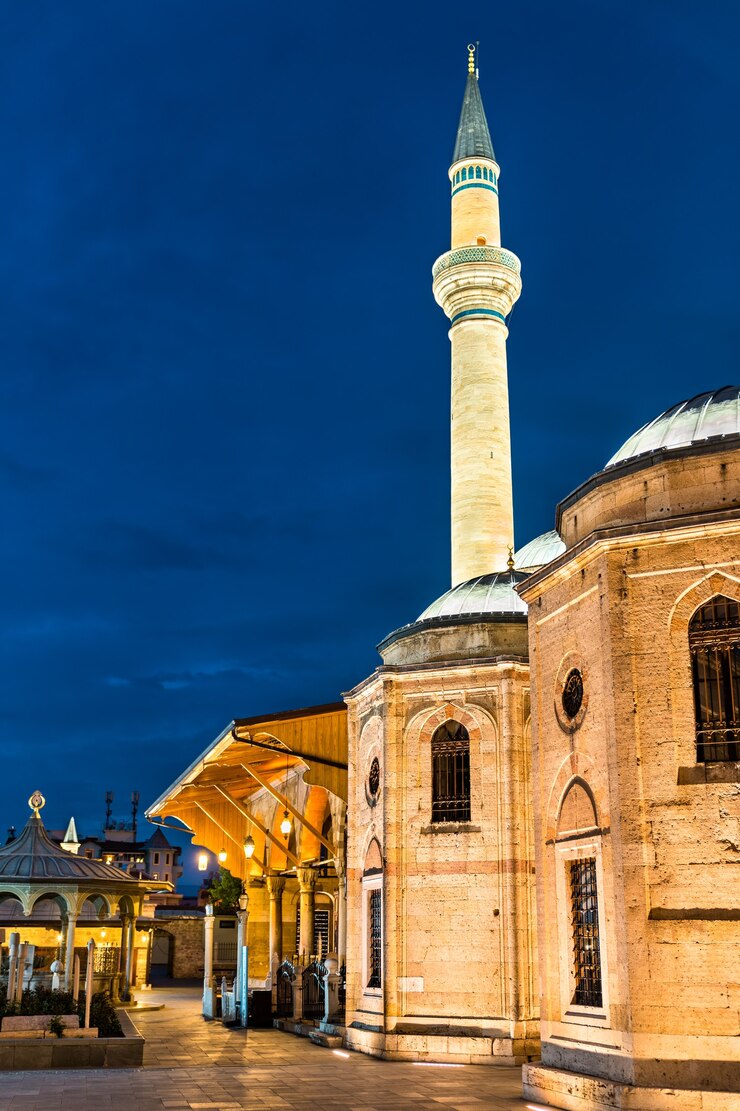 Photo mevlana museum, the mausoleum of rumi in konya, turkey