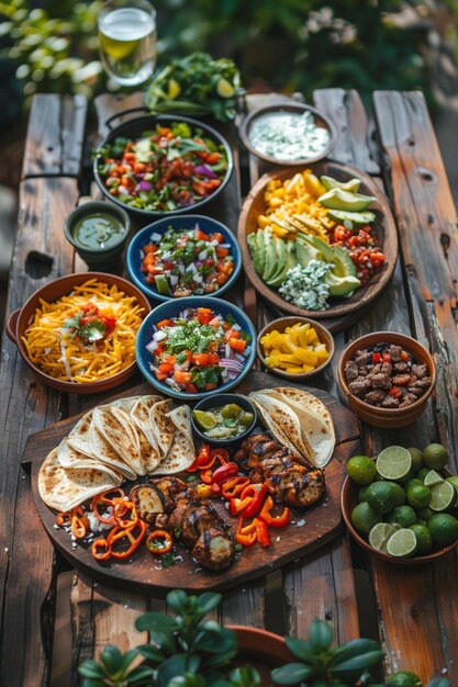 Foto mexicaans eten gegenereerd door ai