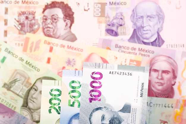 Mexicaans geld Pesos een zakelijke achtergrond