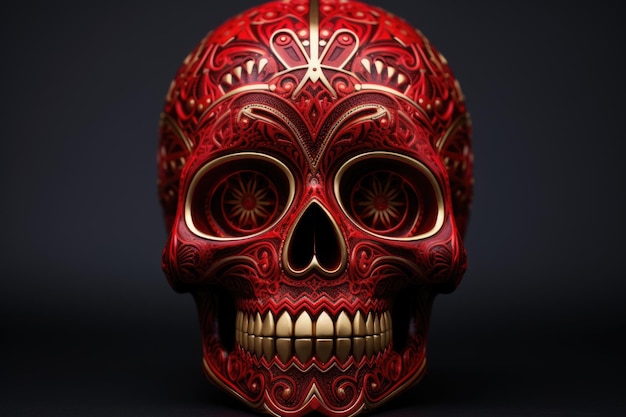 Mexicaans ontwerp van rode schedel