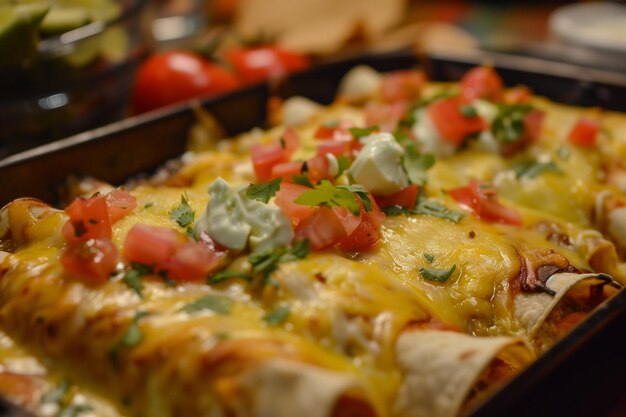 Mexicaanse enchiladas een gerecht van de Mexicaanse keuken