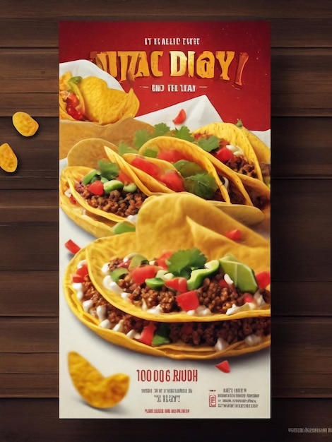 Mexicaanse food poster met taco's vector illustratie ontwerp