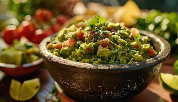 Mexicaanse Guacamole achtergrondontwerp