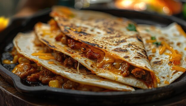 Mexicaanse heerlijke cheesy Quesadillas voedsel achtergrond