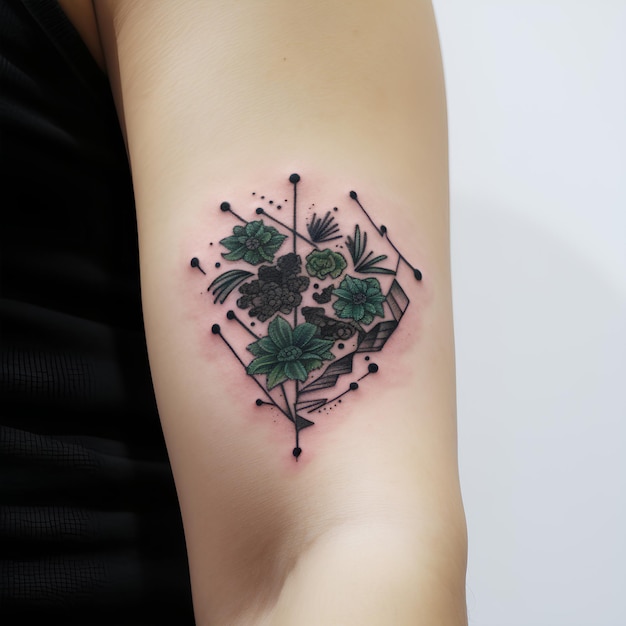 Foto mexicaanse minimalistische tatoeagekunst