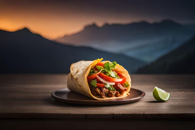 Mexicaanse taco's met rundvlees in tomatensaus en