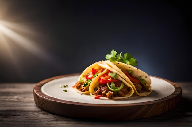 Mexicaanse taco's met rundvlees in tomatensaus en