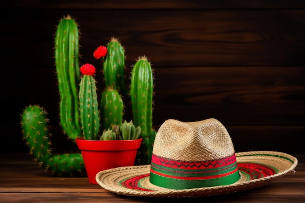 Mexicaanse vakantie achtergrond Illustratie AI GenerativexA