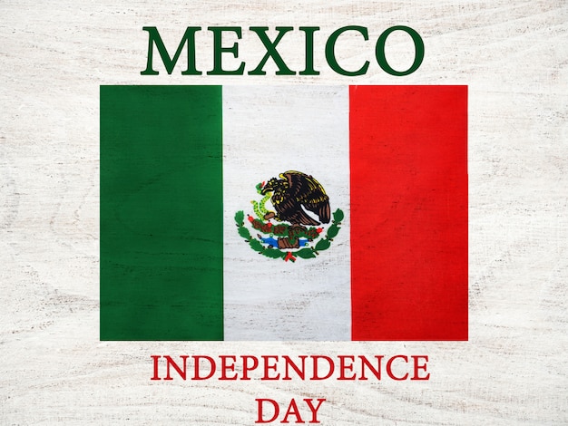 Mexicaanse vlag geïsoleerd op wit