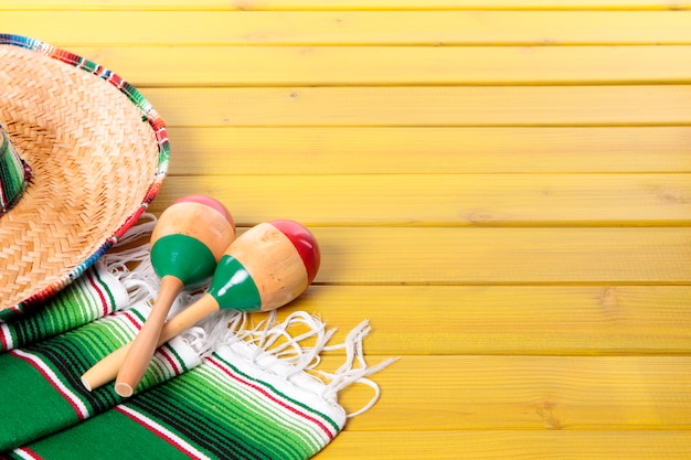 Photo mexican background with copyspace