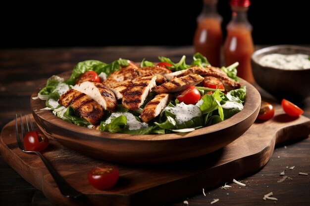 Mexican Caesar Salad with Grilled Chicken