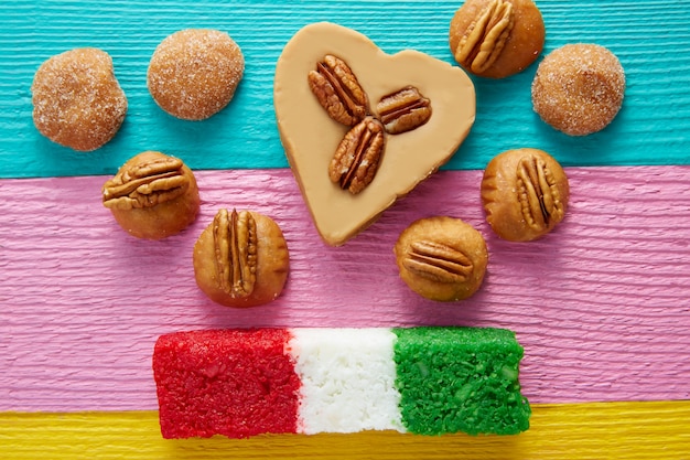 Mexican candy cajeta pecan coconut flag