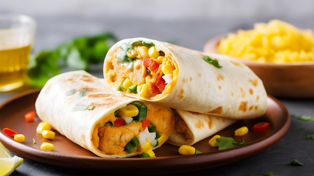 mexican chicken wrap vegetable