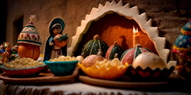 A Mexican Christmas Still Life with Bokeh