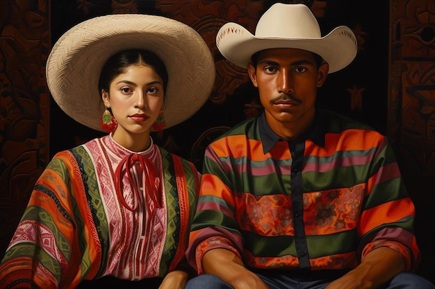 멕시코 문화 일러스트레이티브 아트 그림