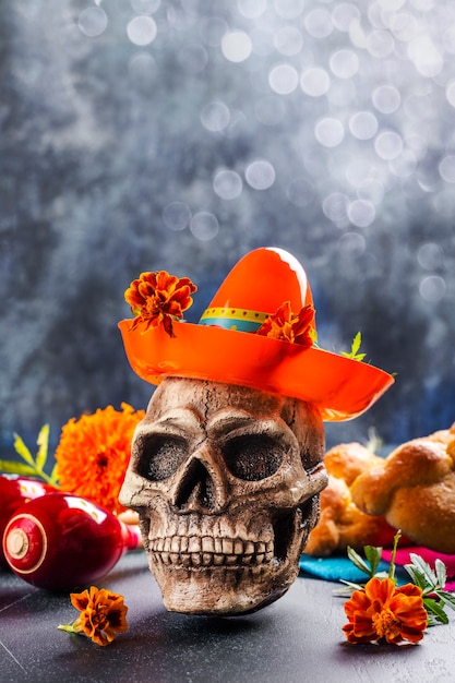 Foto giorno messicano della decorazione morta
