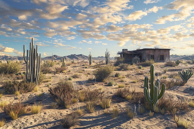 写真 メキシコの砂漠の風景