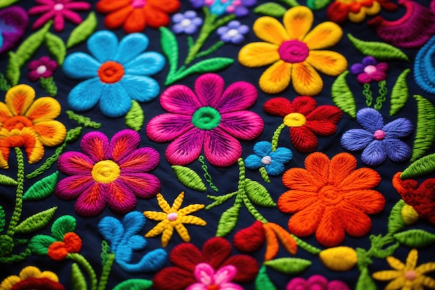 写真 メキシコ刺繍と伝統的なデザイン