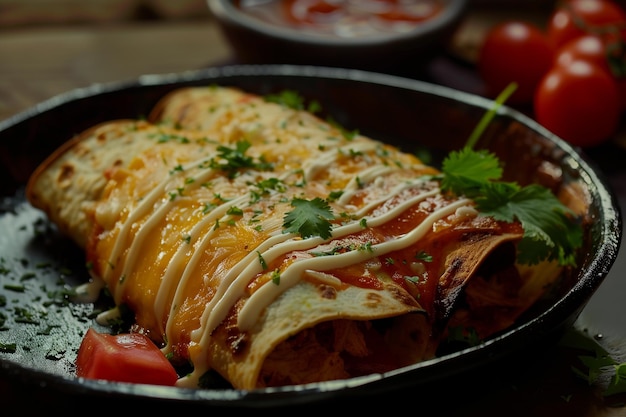 Mexican enchiladas a dish of Mexican cuisine