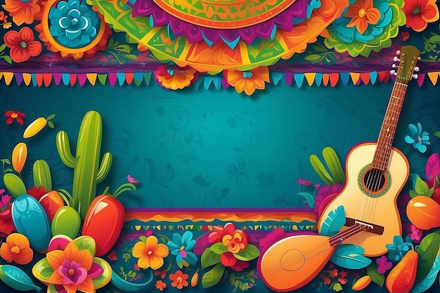 Photo mexican fiesta background