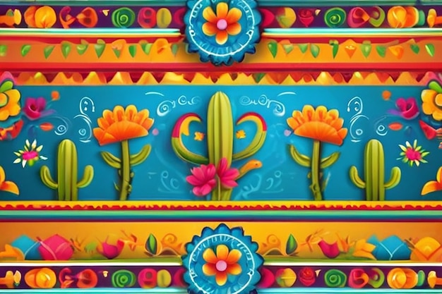 Photo mexican fiesta background