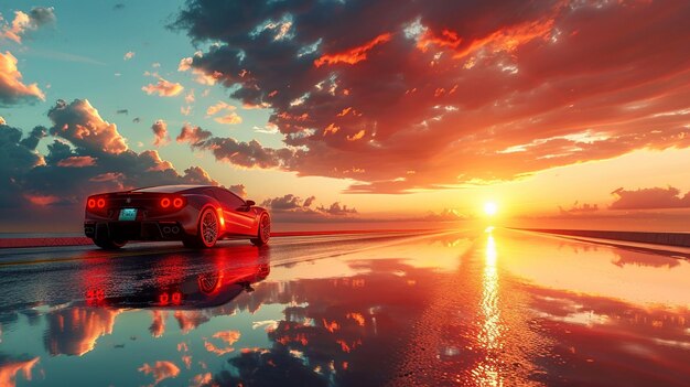 Photo the mexican flag reflected in glossy surface wallpaper