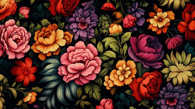 Mexican floral pattern