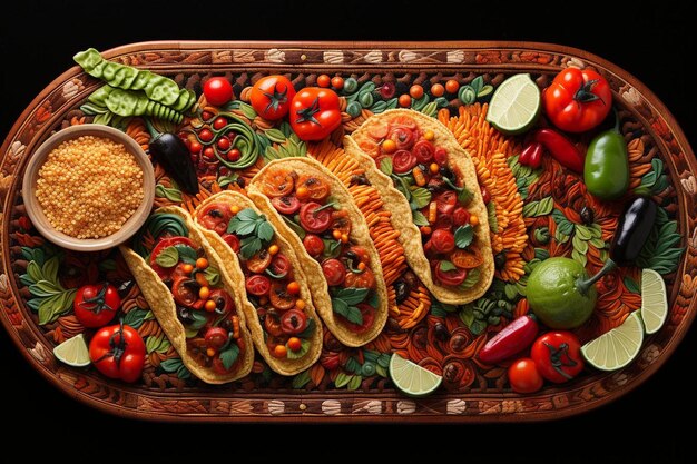 写真 メキシコ料理 タコ マルガリータ コクテル 白い背景