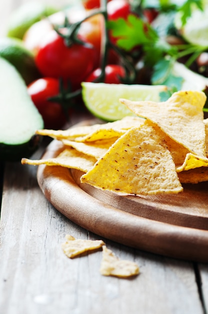 mexican food with raw vegetables