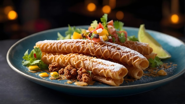 Photo mexican foods churros