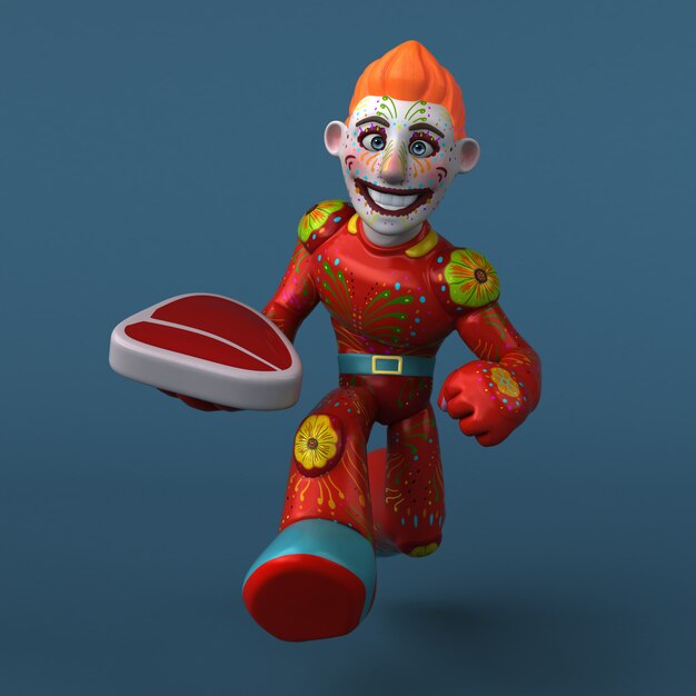 Mexican hero - 3D character