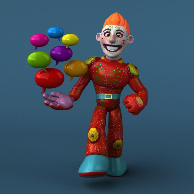 mexican hero 3d illustration