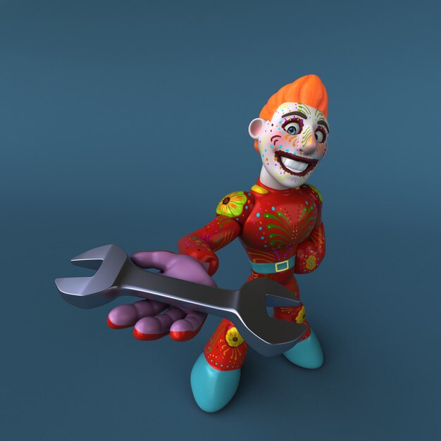 Mexican hero - 3D Illustration