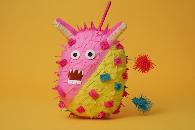 Vacanza messicana pinata monster sfondo luminoso