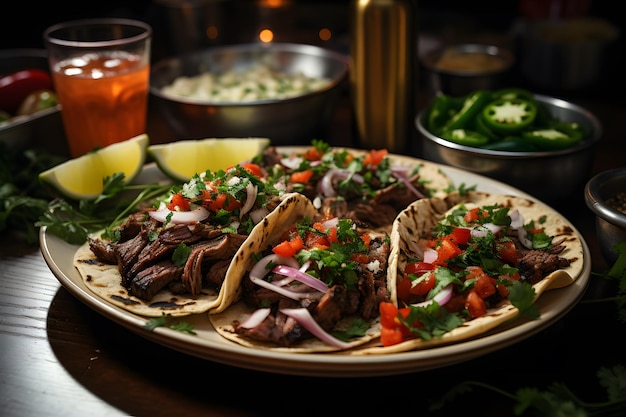 An Mexican Main Course Tacos de Lengua