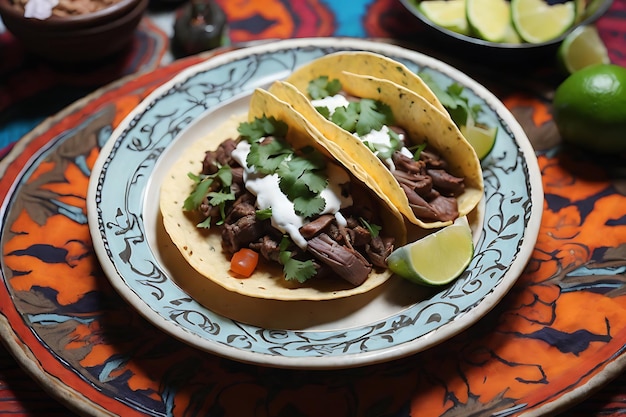 An mexican main course tacos de lengua