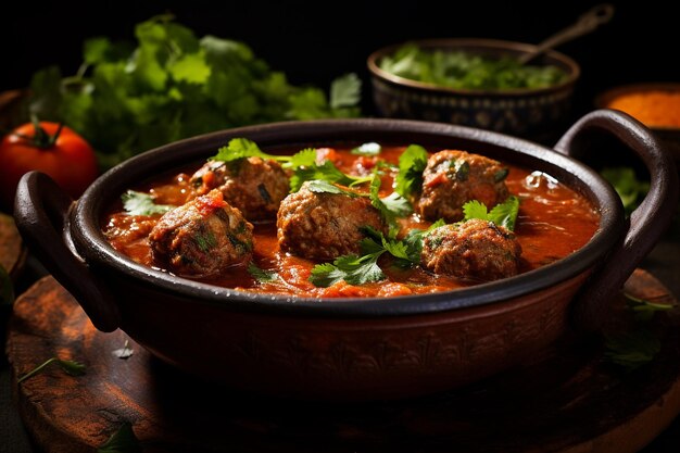 Photo mexican meatball soup albondigas