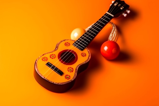 Mexican musical instruments top angle