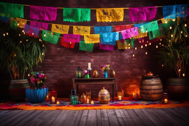 Photo mexican party theme background image