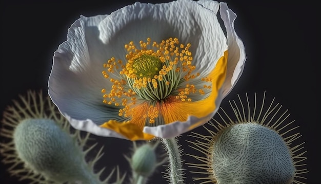 Photo mexican prickly poppy flower generative ai