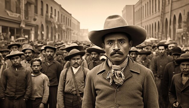 Photo mexican revolution in 1910 black and white editorial photography
